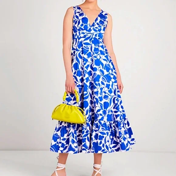 jessica embroidered illusion party dress Jessica Fit and Flare Sleeveless Midi Dress main image 1